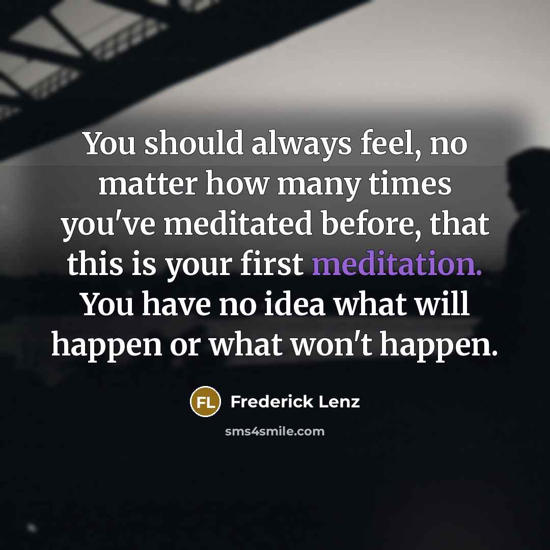 “You should always feel, no matter how many times you've…” quote by Frederick Lenz