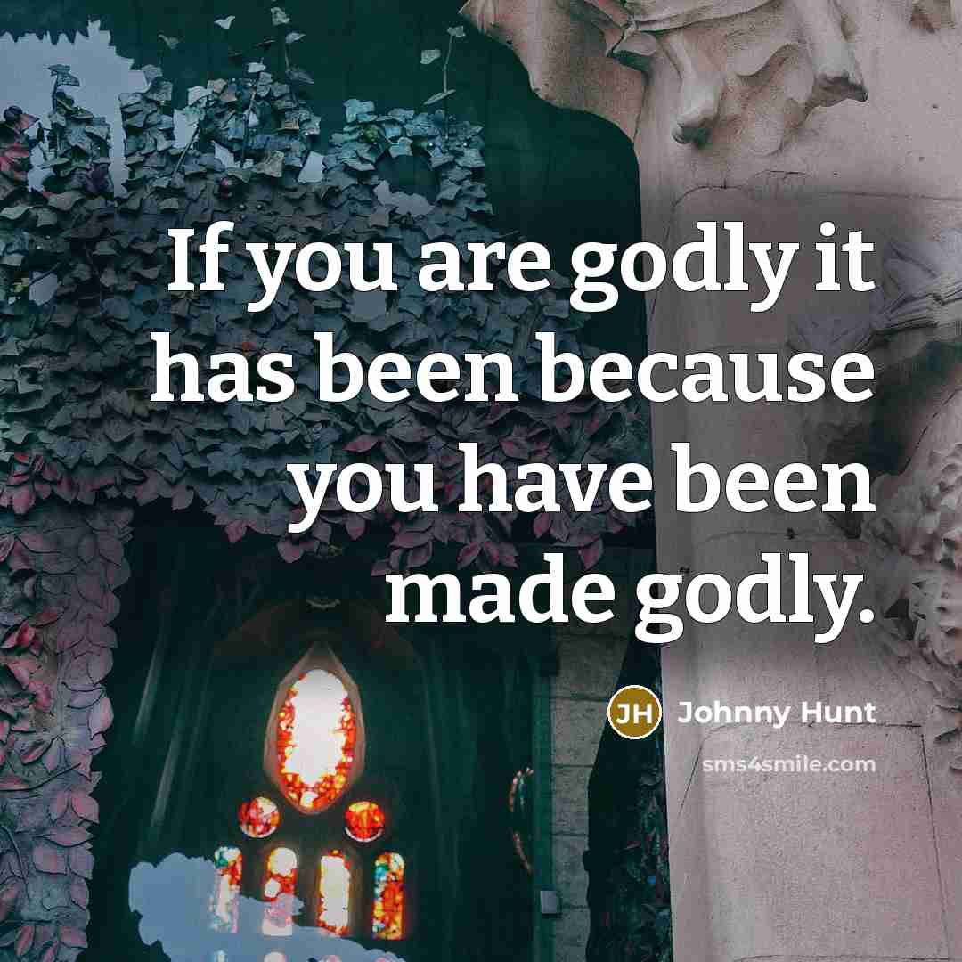 “If you are godly it has been because you have…” quote by Johnny Hunt