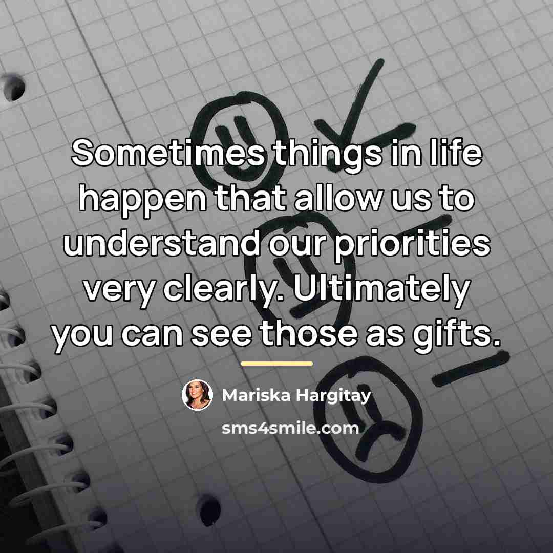 “Sometimes things in life happen that allow us to understand…” quote by Mariska Hargitay