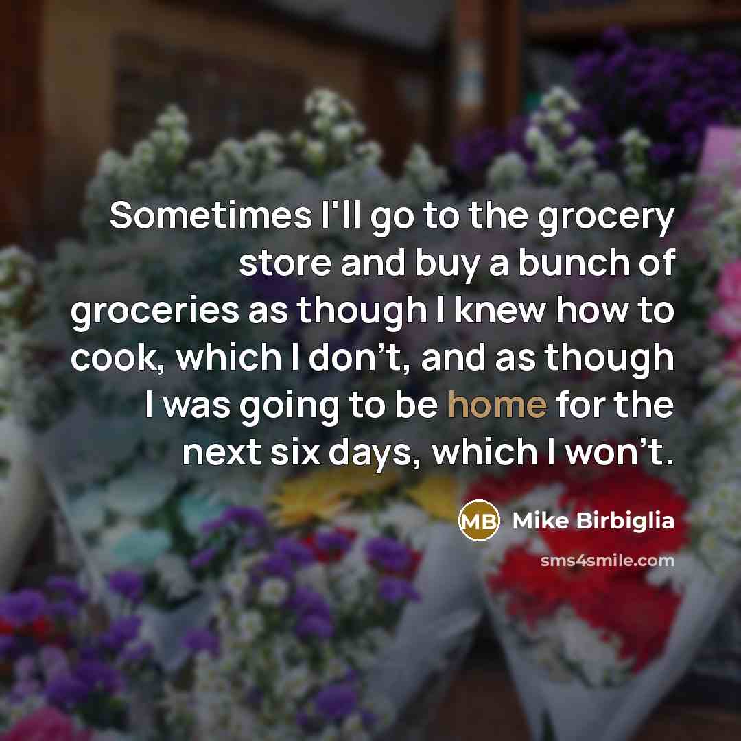 “Sometimes I'll go to the grocery store and buy a…” quote by Mike Birbiglia