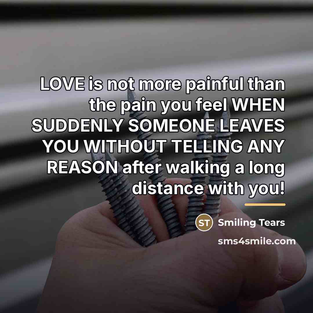 “LOVE is not more painful than the pain you feel…” quote by Smiling Tears