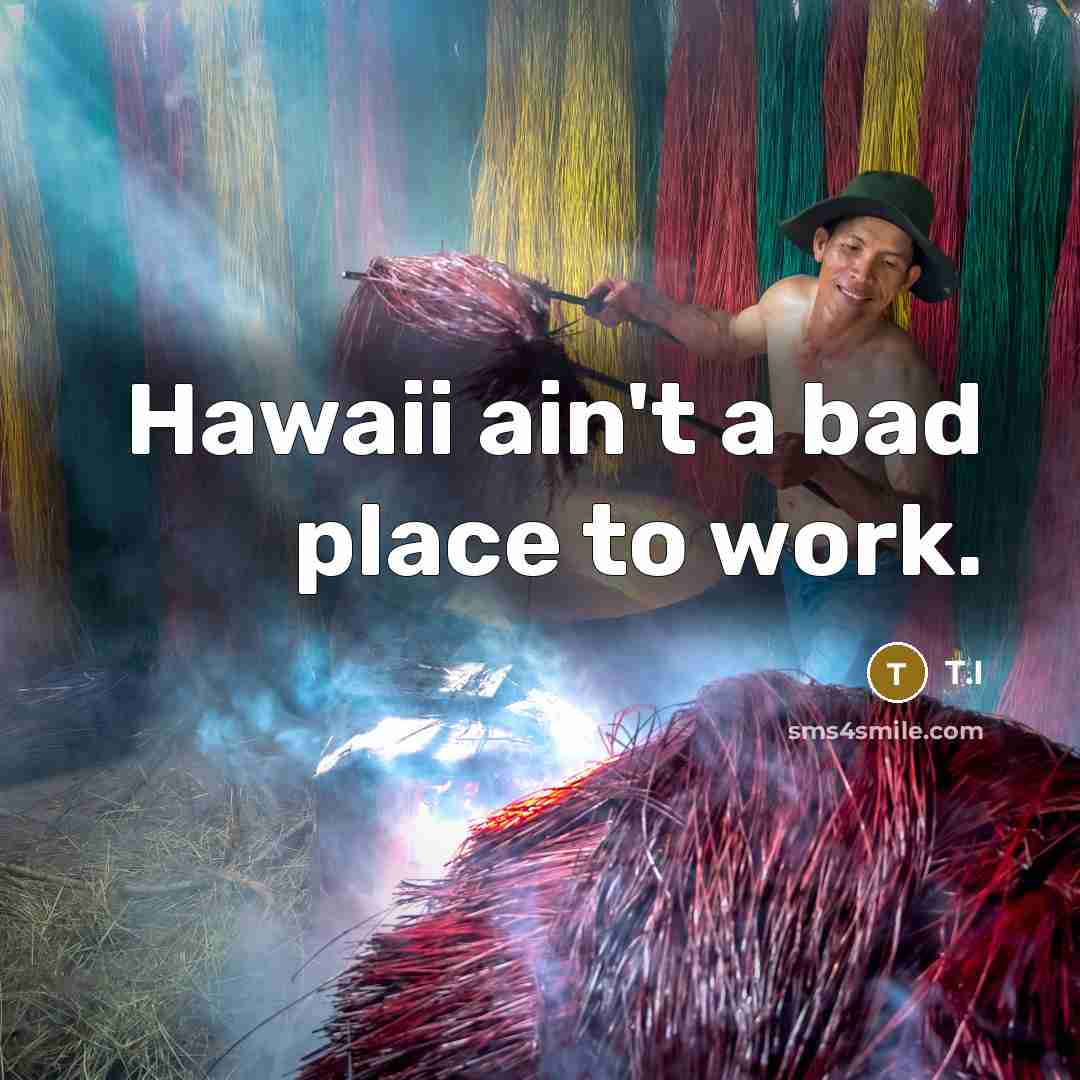 “Hawaii ain't a bad place to work.…” quote by T.I