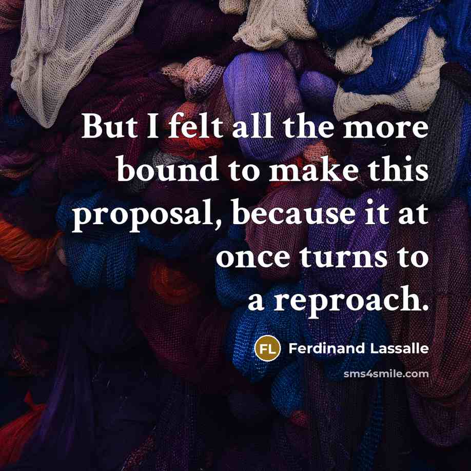 “But I felt all the more bound to make this…” quote by Ferdinand Lassalle