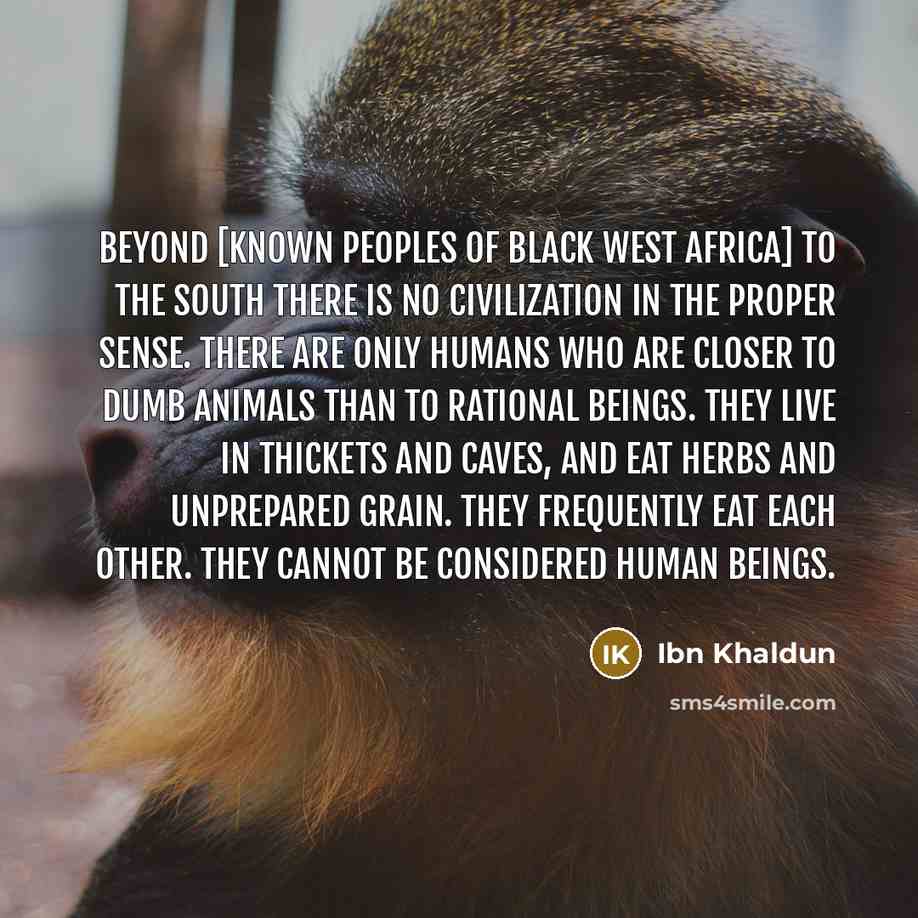 “Beyond [known peoples of black West Africa] to the south…” quote by Ibn Khaldun