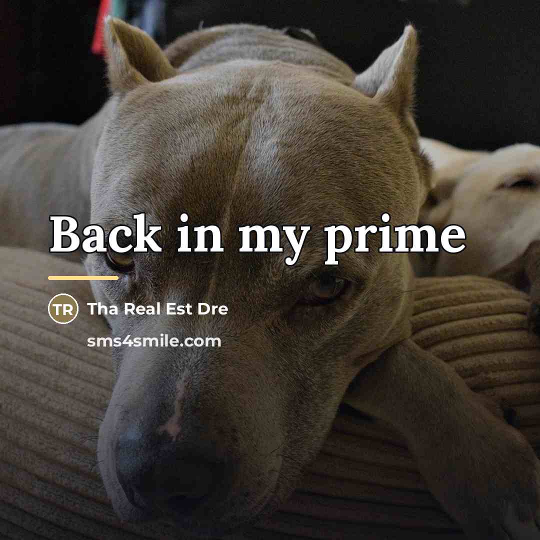 “Back in my prime…” quote by Tha Real Est Dre