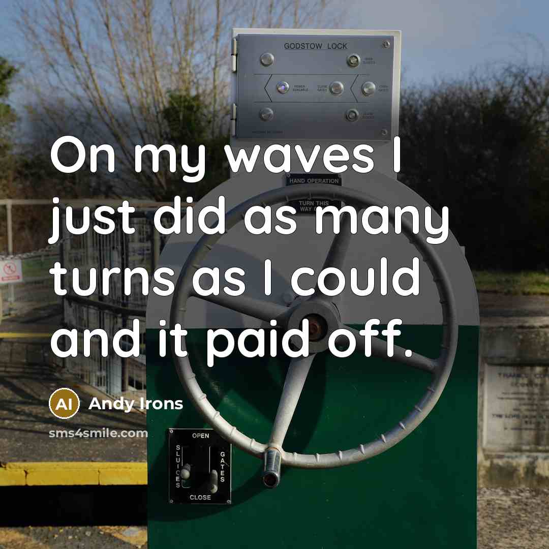 “On my waves I just did as many turns as…” quote by Andy Irons