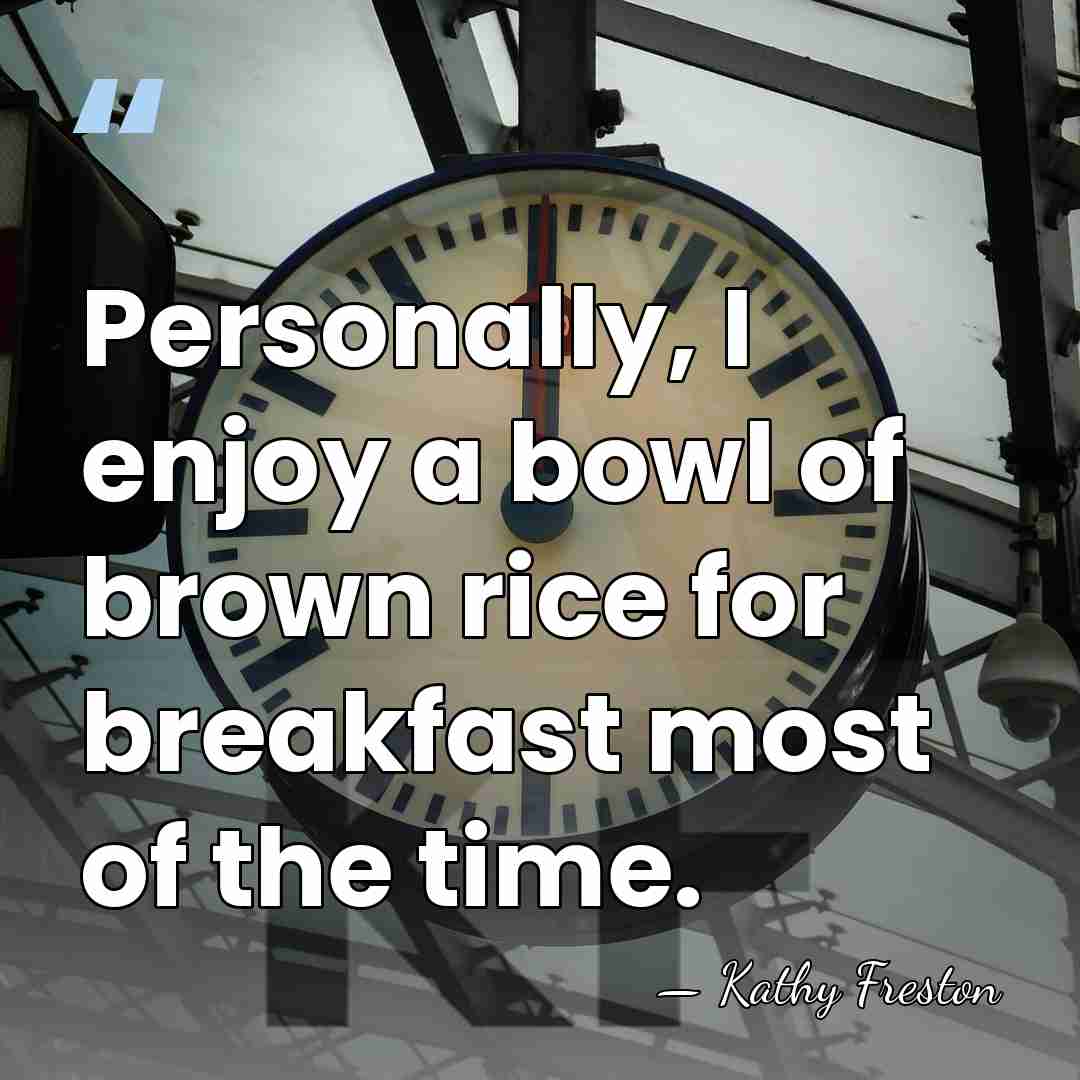 Personally, I enjoy a bowl of brown rice for breakfast most of&hellip; - Kathy Freston