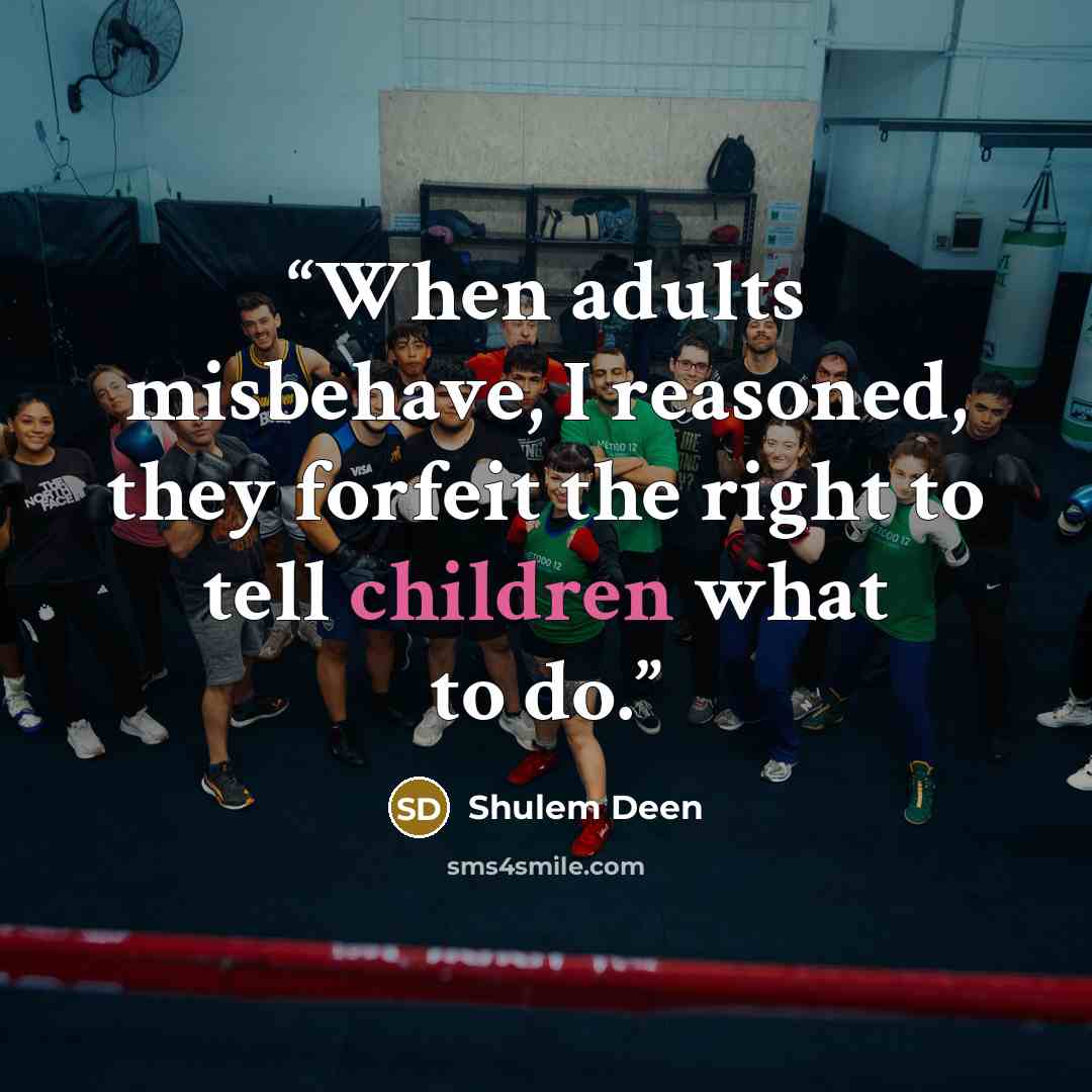 “When adults misbehave, I reasoned, they forfeit the right to tell children what to do.” quote by Shulem Deen