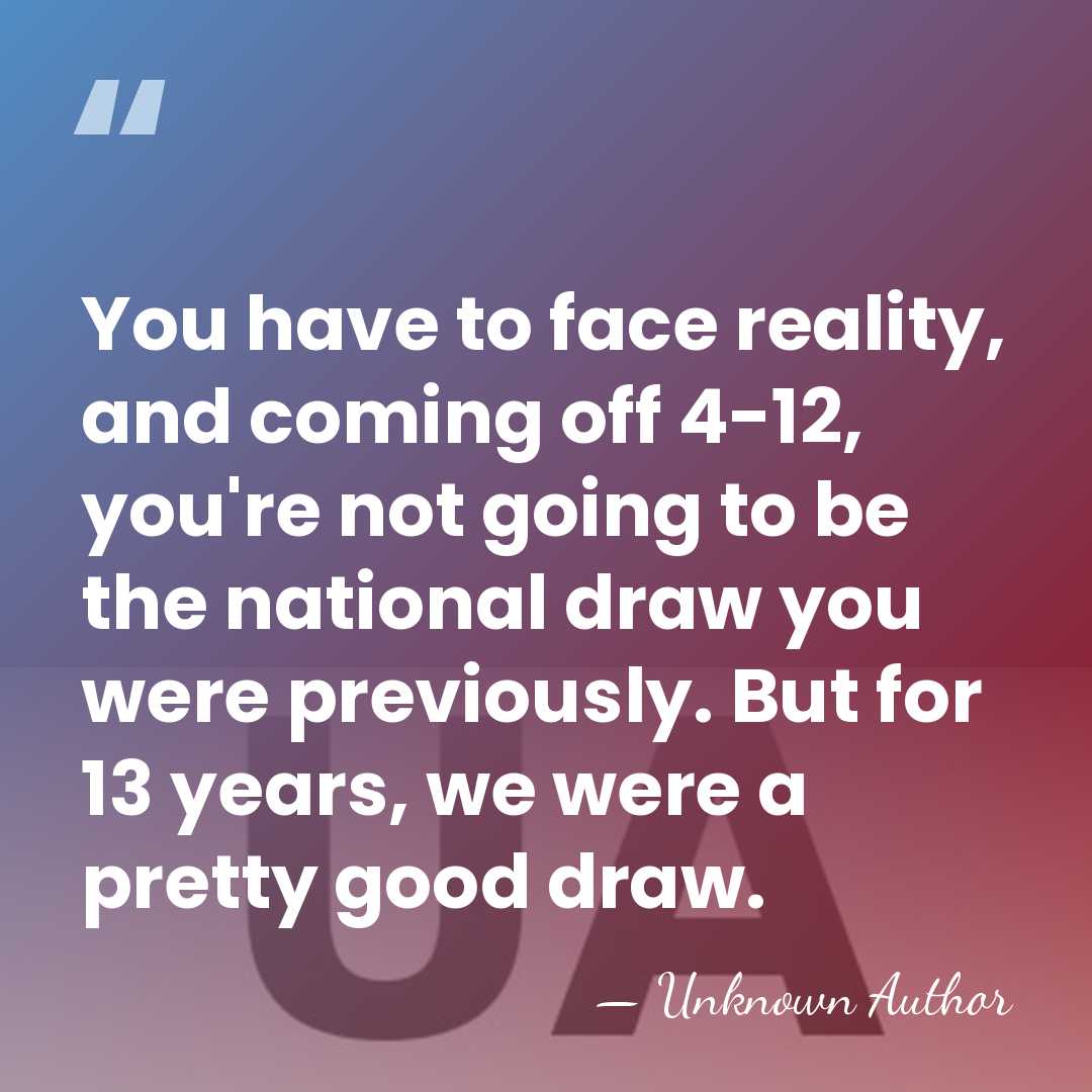 You have to face reality, and coming off 4-12, you're not going&hellip; - Bob Harlan