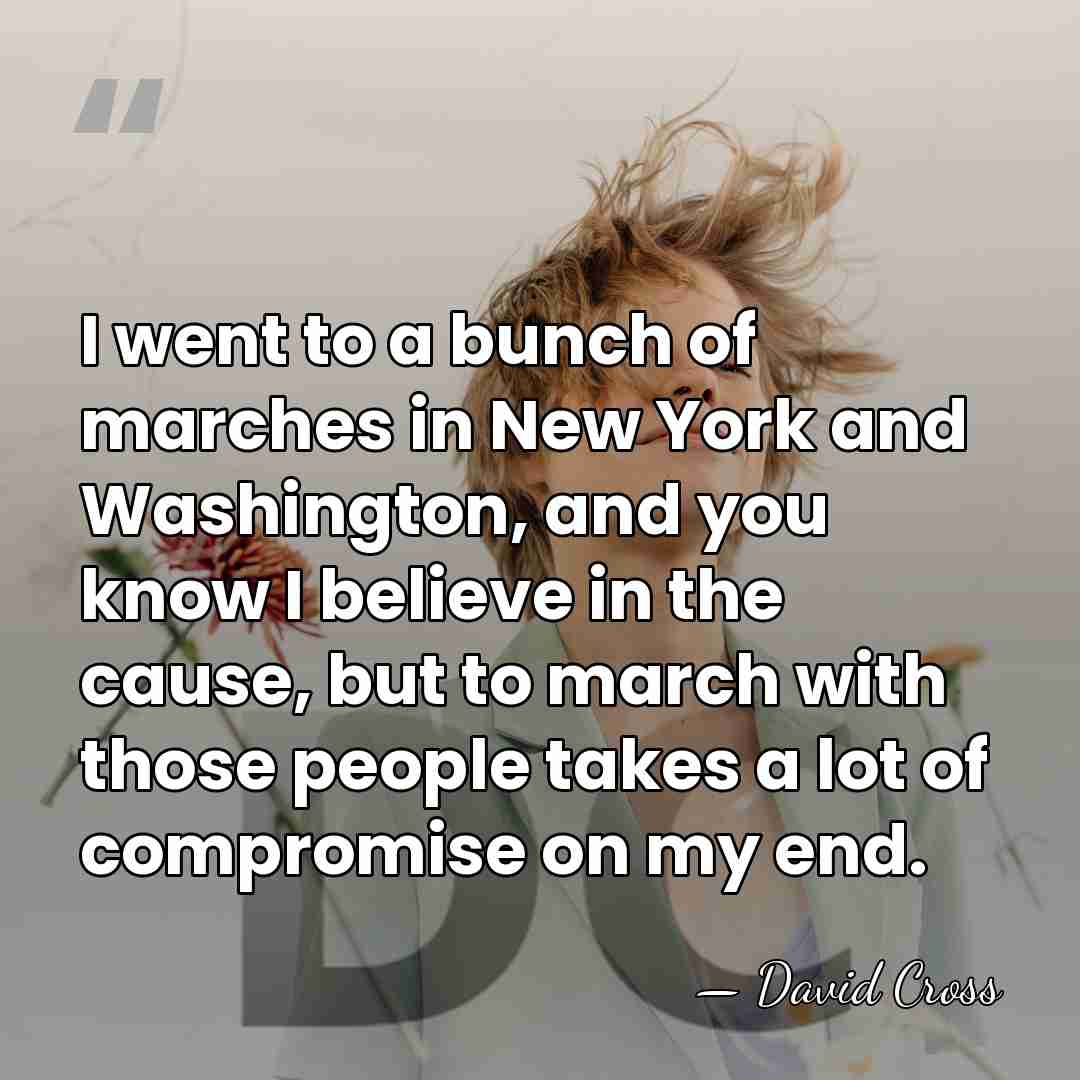 I went to a bunch of marches in New York and Washington,&hellip; - David Cross