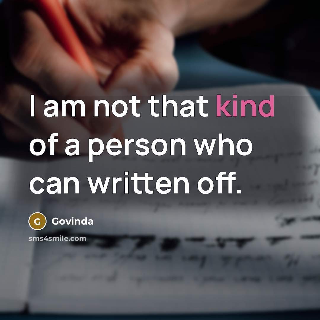 “I am not that kind of a person who can…” quote by Govinda