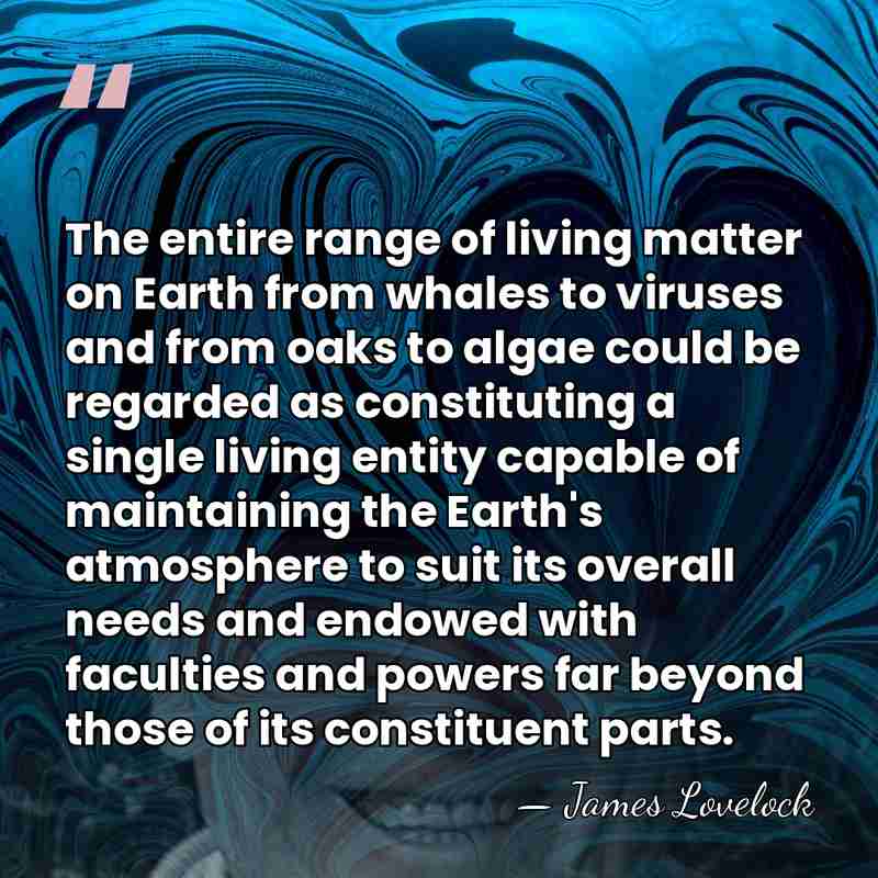 The entire range of living matter on Earth from whales to viruses&hellip; - James Lovelock