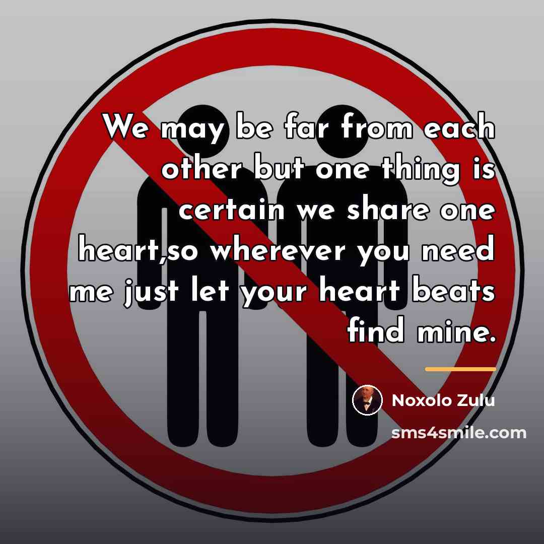 “We may be far from each other but one thing…” quote by Noxolo Zulu