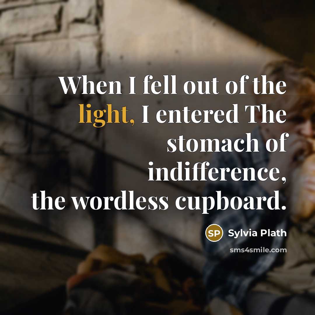 “When I fell out of the light, I entered The…” quote by Sylvia Plath