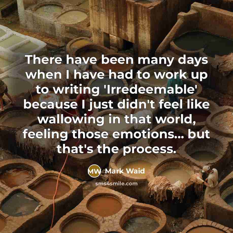 “There have been many days when I have had to…” quote by Mark Waid