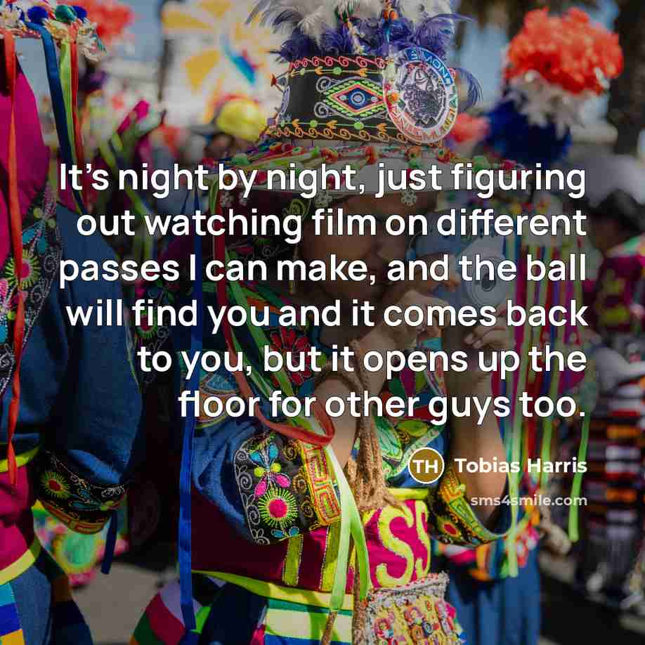 “It's night by night, just figuring out watching film on…” quote by Tobias Harris
