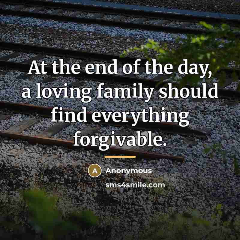 “At the end of the day, a loving family should…” quote by Mark V. Olsen