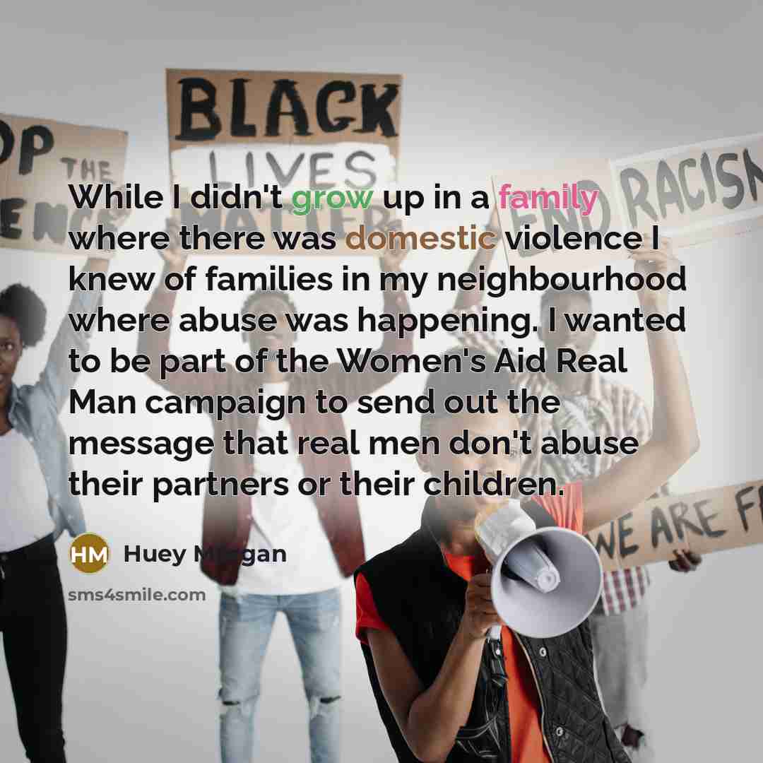 “While I didn't grow up in a family where there…” quote by Huey Morgan