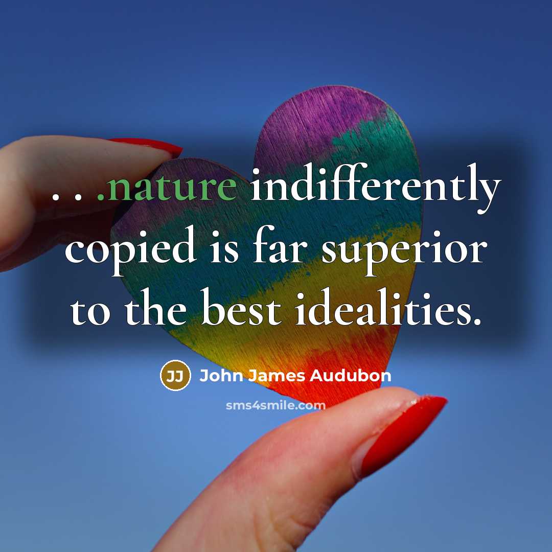 “. . .nature indifferently copied is far superior to the…” quote by John James Audubon