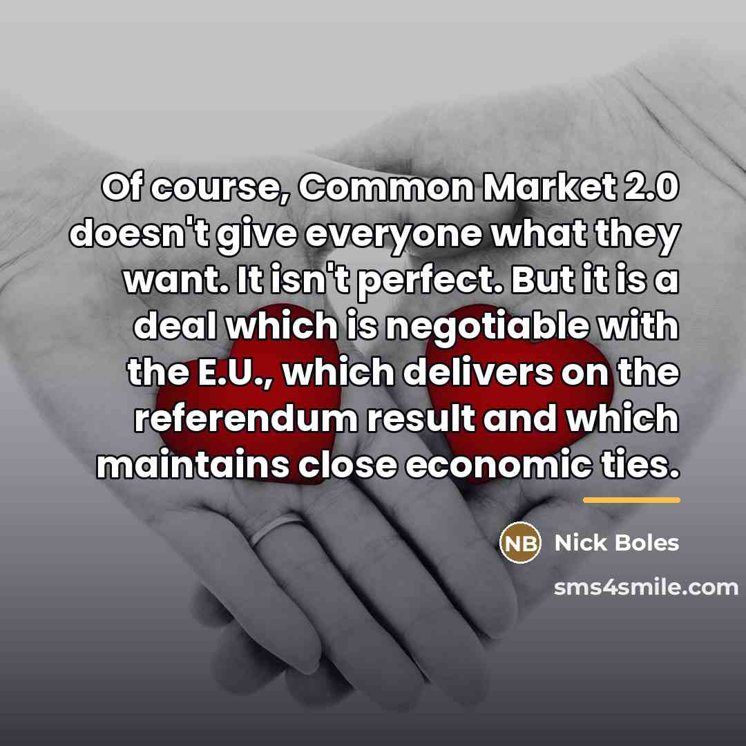 “Of course, Common Market 2.0 doesn't give everyone what they…” quote by Nick Boles