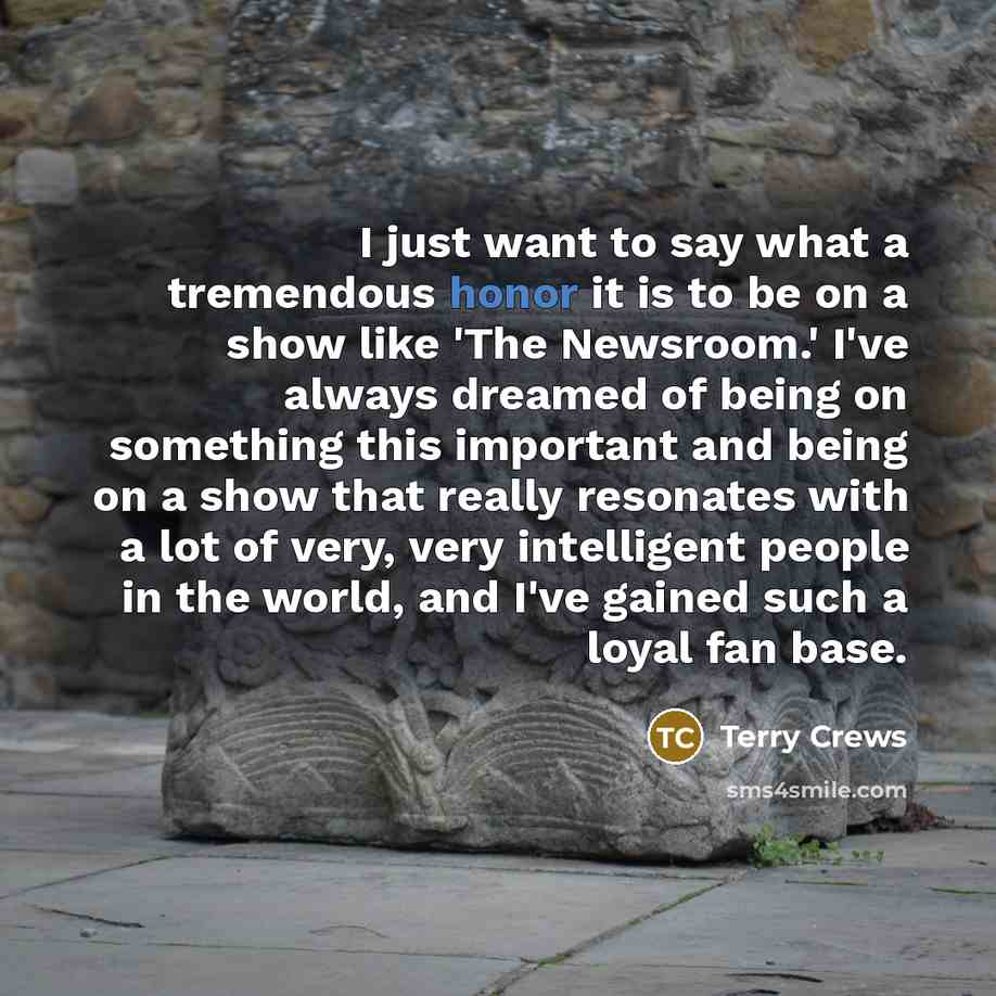 “I just want to say what a tremendous honor it…” quote by Terry Crews