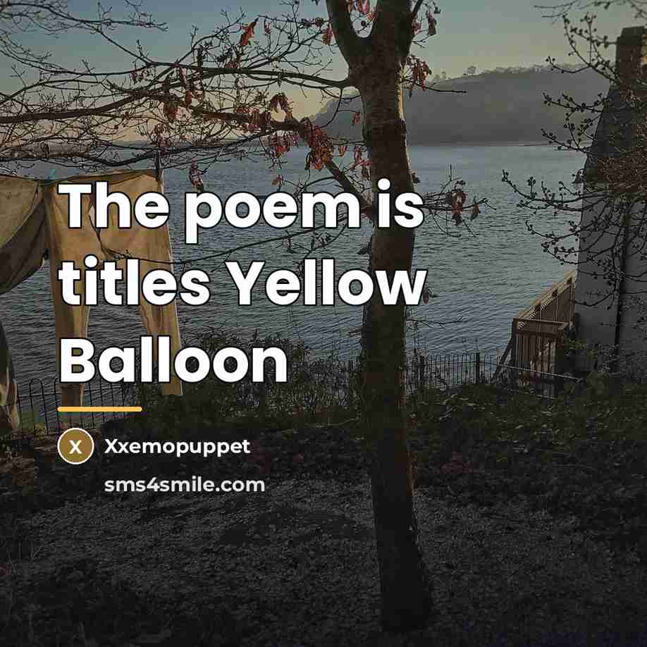 “The poem is titles Yellow Balloon…” quote by Xxemopuppet
