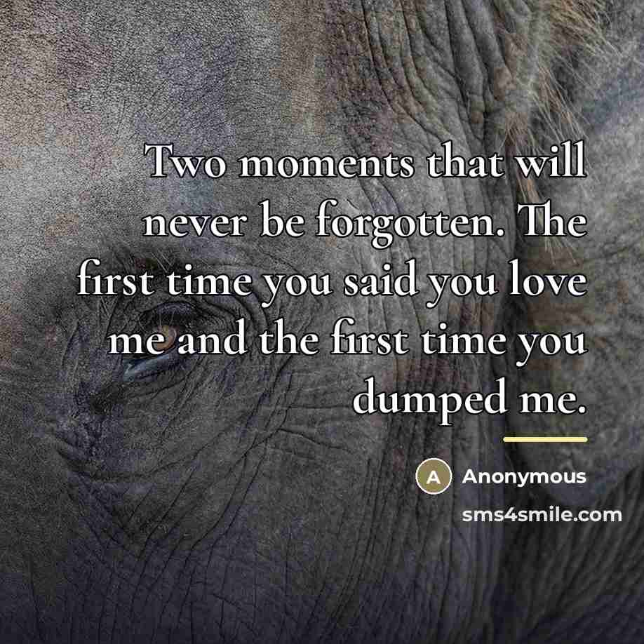 “Two moments that will never be forgotten. The first time…” quote by Anonymous