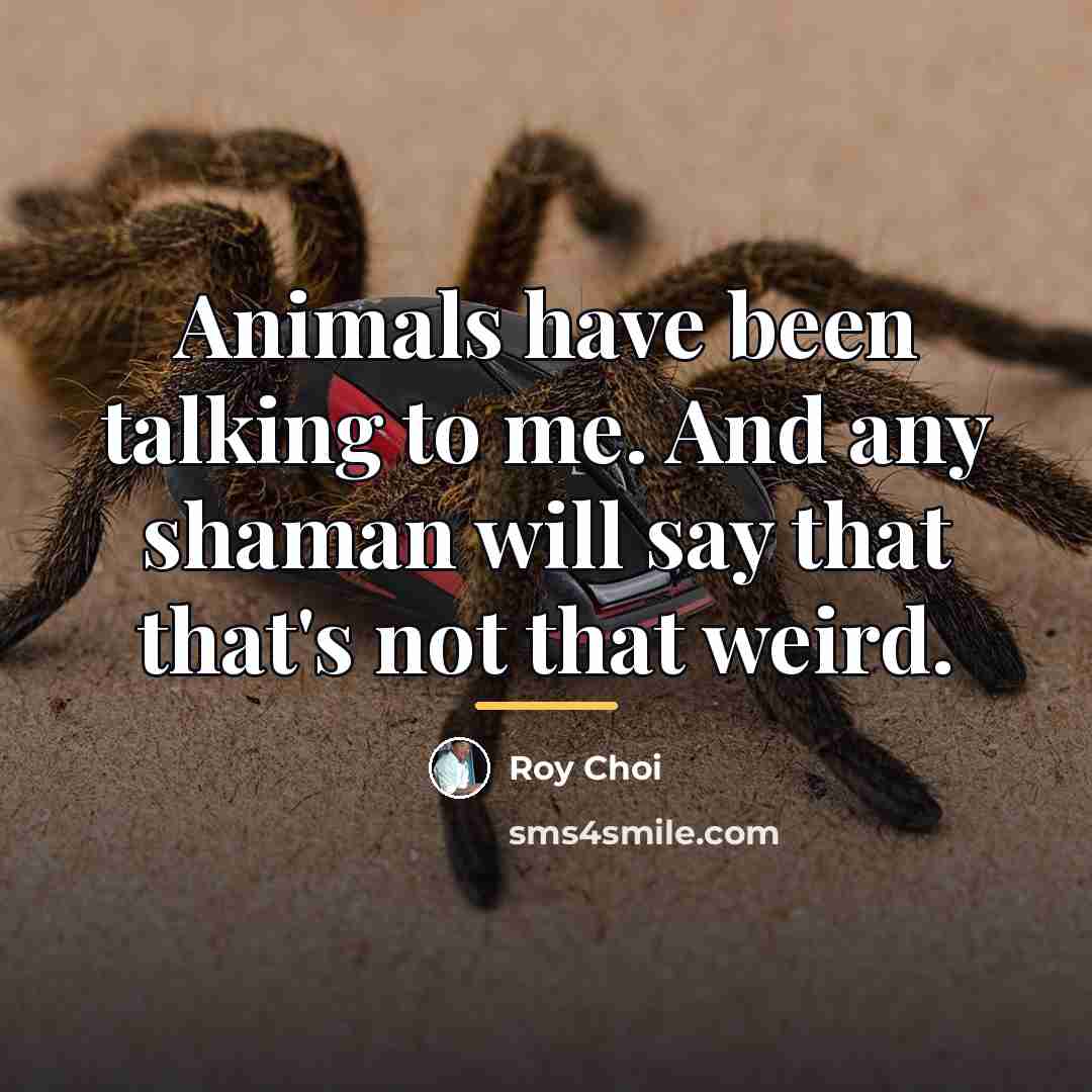 “Animals have been talking to me. And any shaman will…” quote by Roy Choi