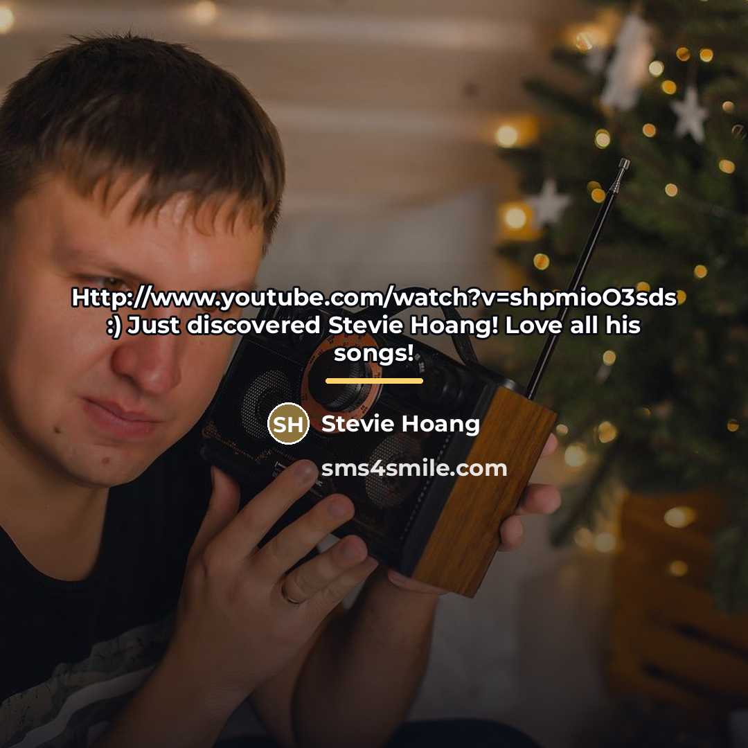 “Http://www.youtube.com/watch?v=shpmioO3sds :) Just discovered Stevie Hoang! Love all his songs!…” quote by Stevie Hoang