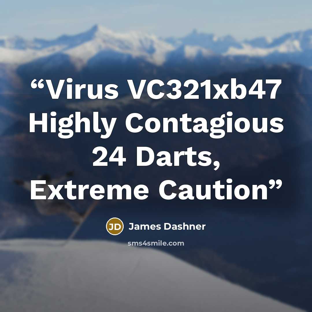 “Virus VC321xb47 Highly Contagious 24 Darts, Extreme Caution” quote by James Dashner