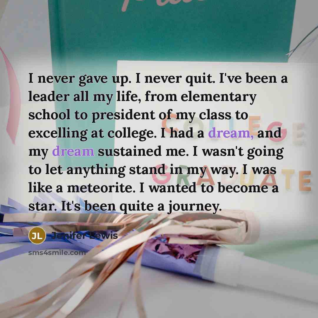 “I never gave up. I never quit. I've been a…” quote by Jenifer Lewis