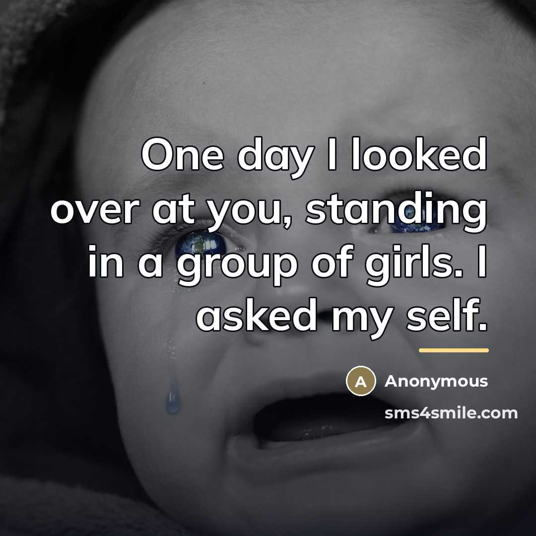 “One day I looked over at you, standing in a…” quote by Anonymous