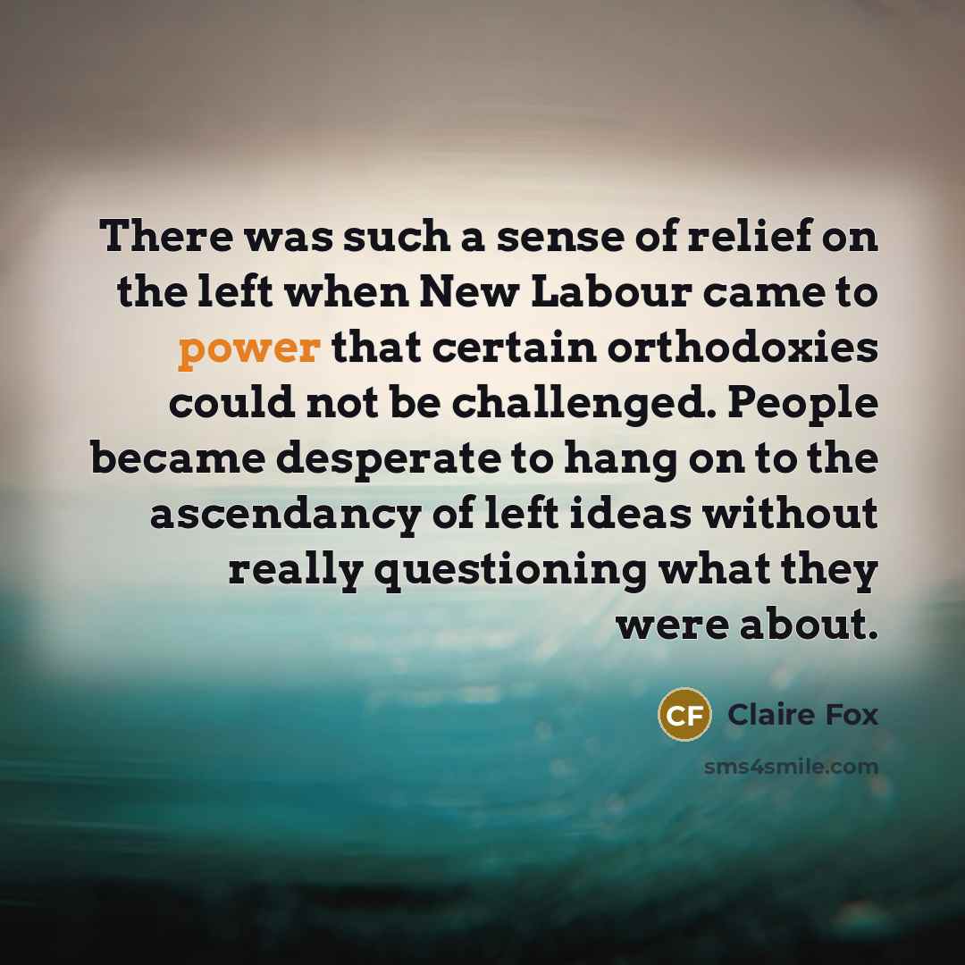 “There was such a sense of relief on the left…” quote by Claire Fox