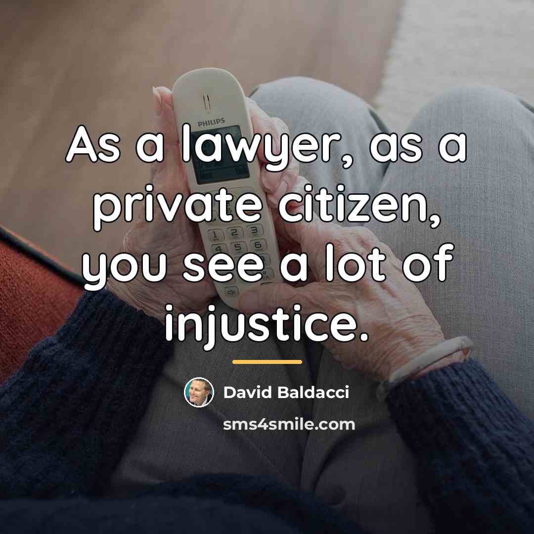 “As a lawyer, as a private citizen, you see a…” quote by David Baldacci