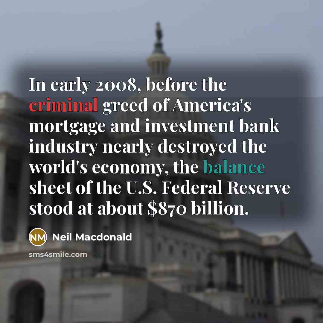 “In early 2008, before the criminal greed of America's mortgage…” quote by Neil Macdonald