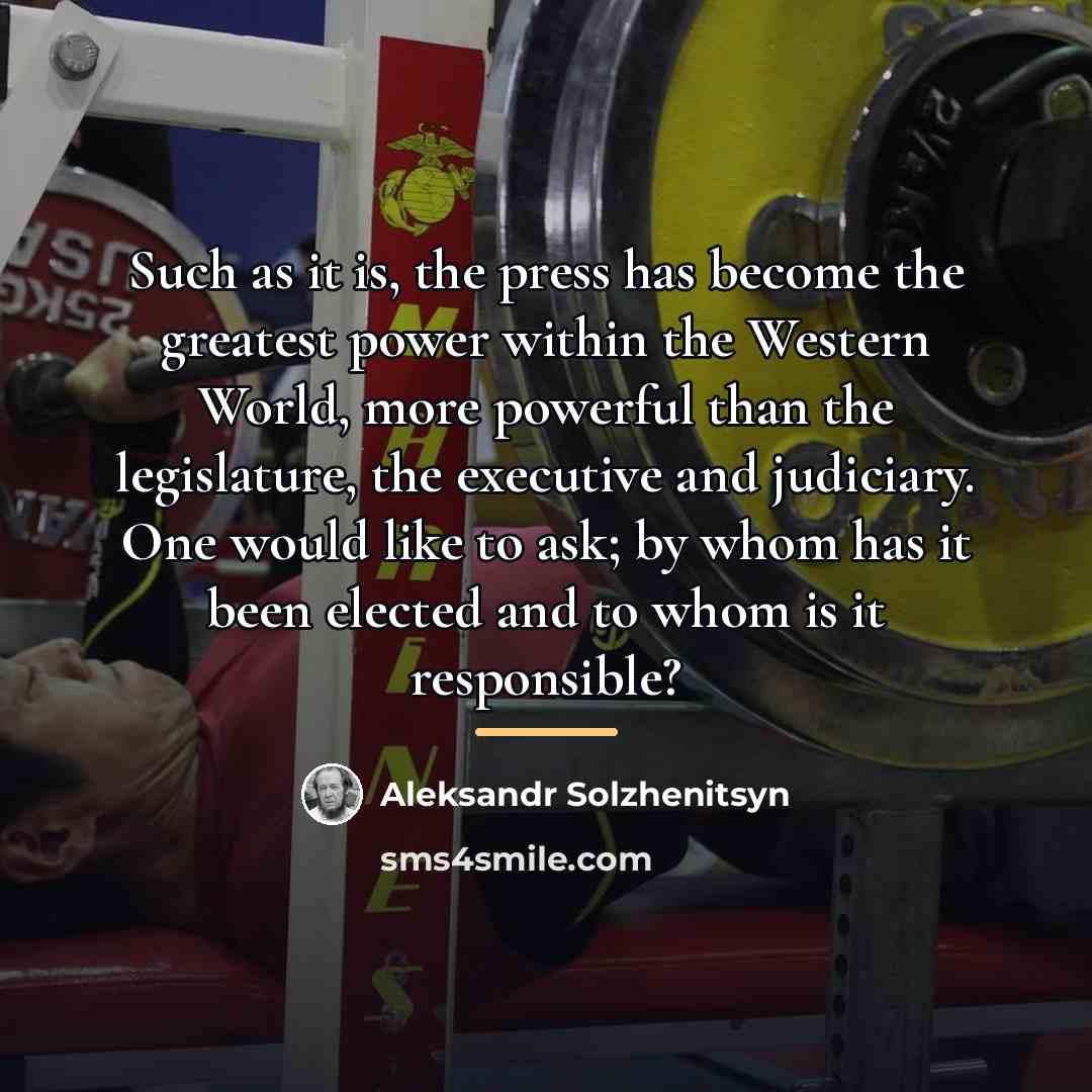 “Such as it is, the press has become the greatest…” quote by Aleksandr Solzhenitsyn