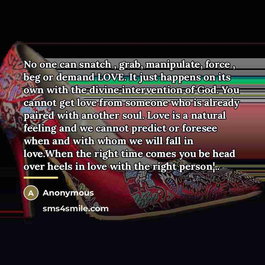 “No one can snatch , grab, manipulate, force , beg…” quote by Anonymous
