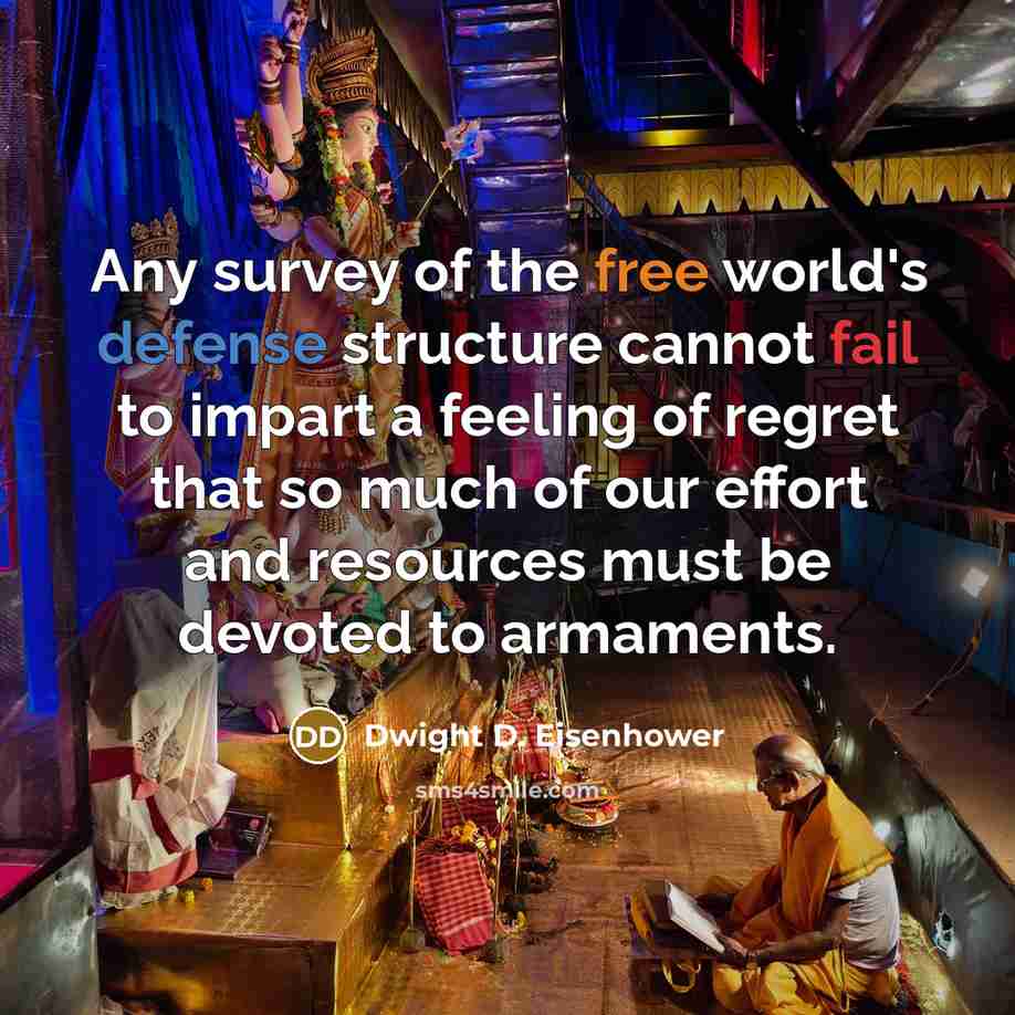 “Any survey of the free world's defense structure cannot fail…” quote by Dwight D. Eisenhower