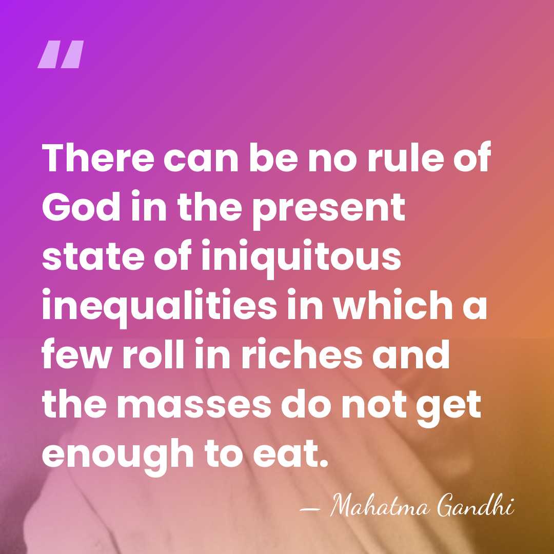 There can be no rule of God in the present state of&hellip; - Mahatma Gandhi