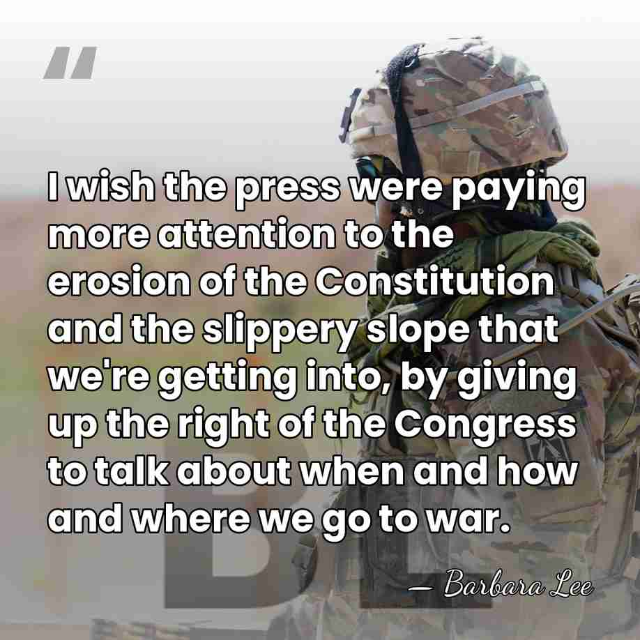 I wish the press were paying more attention to the erosion of&hellip; - Barbara Lee