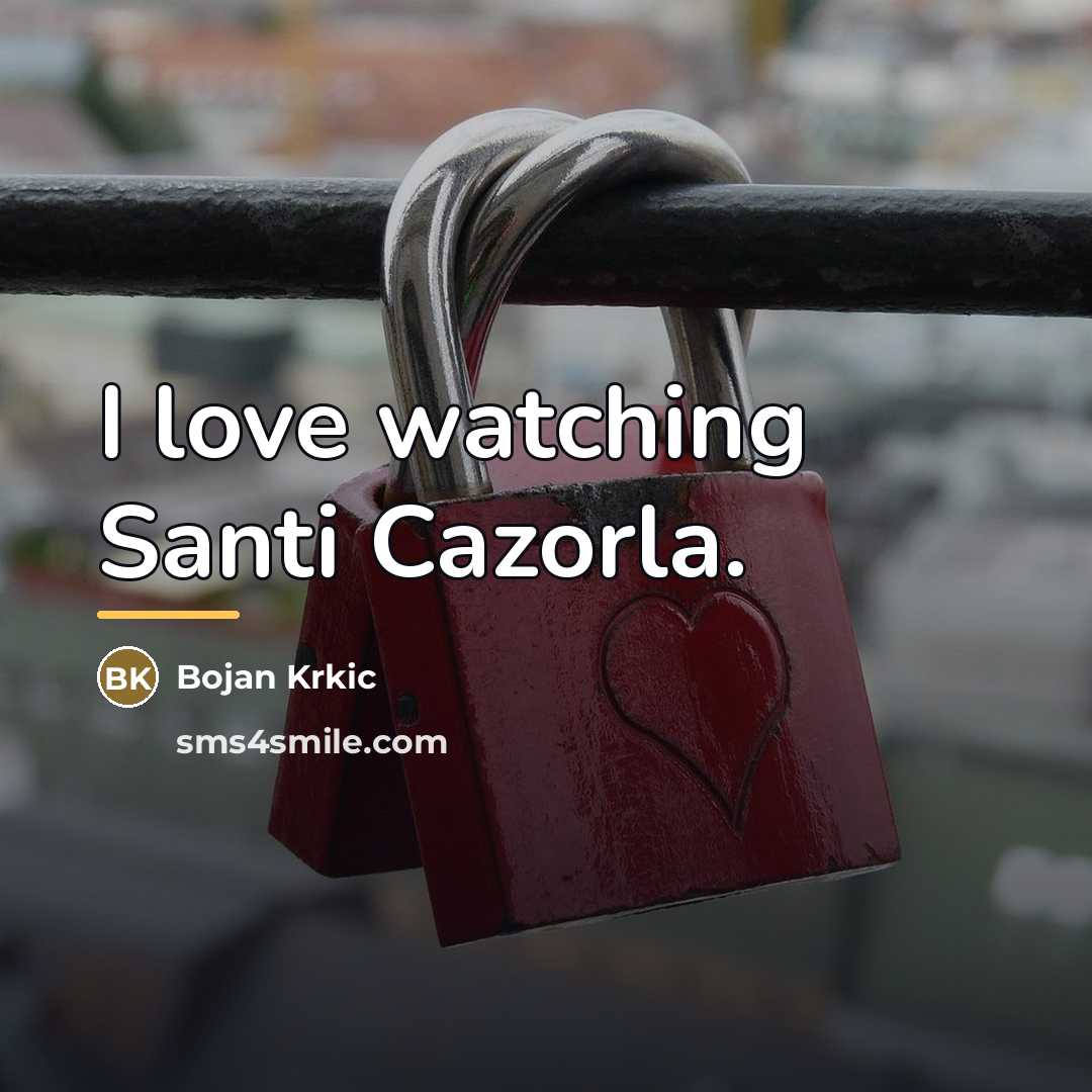 “I love watching Santi Cazorla.…” quote by Bojan Krkic