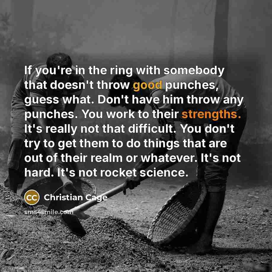 “If you're in the ring with somebody that doesn't throw…” quote by Christian Cage