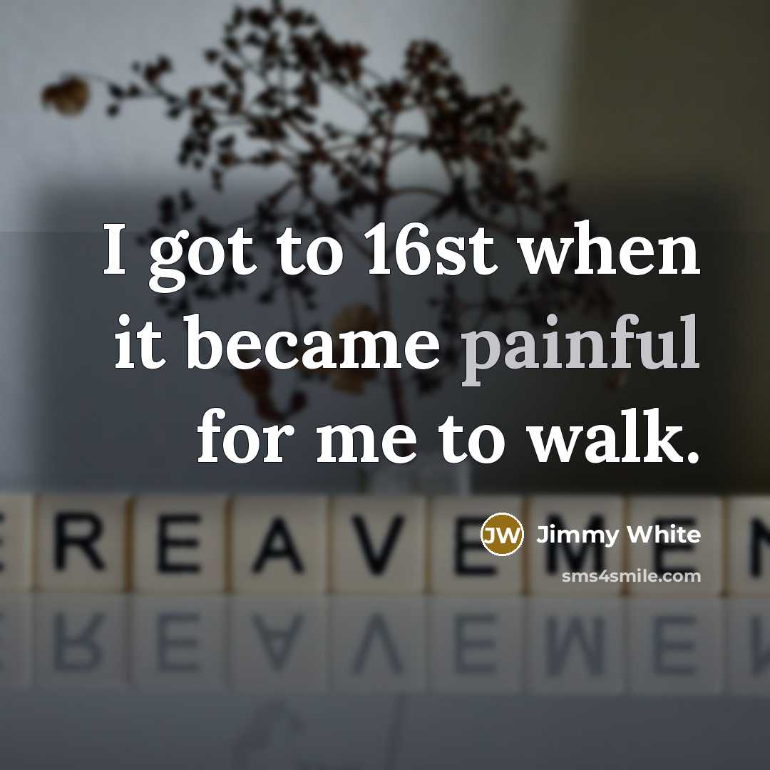 “I got to 16st when it became painful for me…” quote by Jimmy White