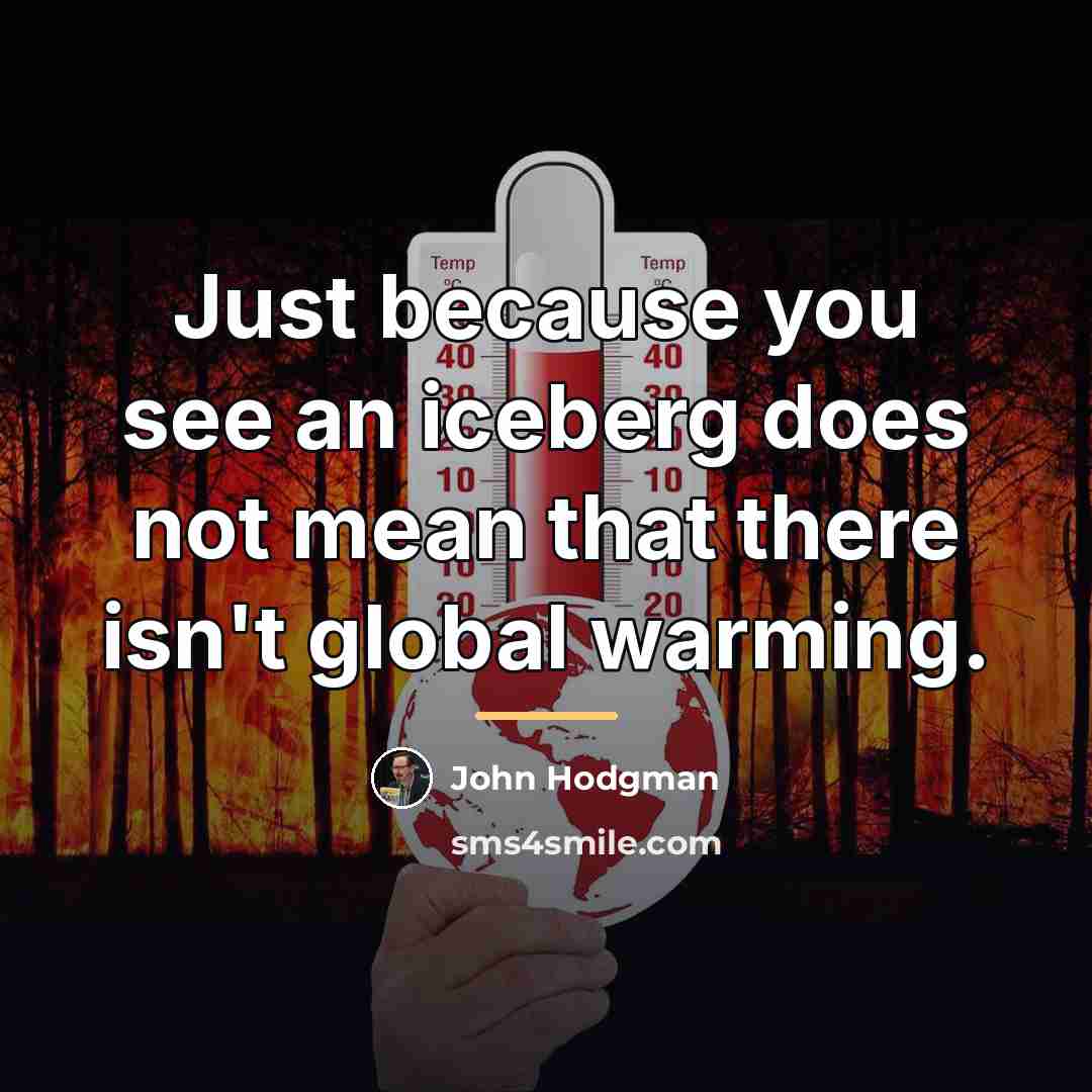 “Just because you see an iceberg does not mean that…” quote by John Hodgman