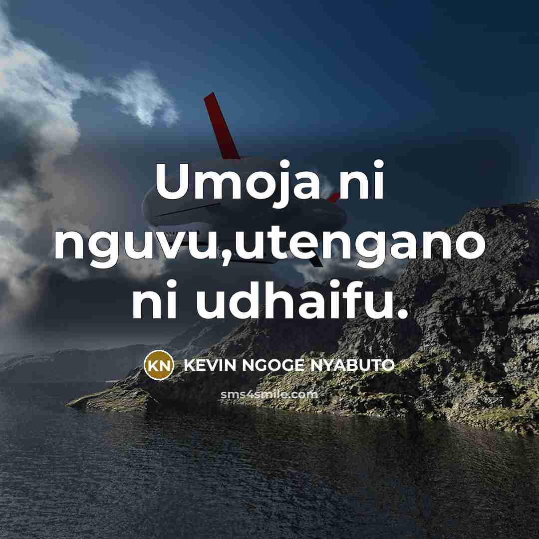 “Umoja ni nguvu,utengano ni udhaifu.…” quote by KEVIN NGOGE NYABUTO