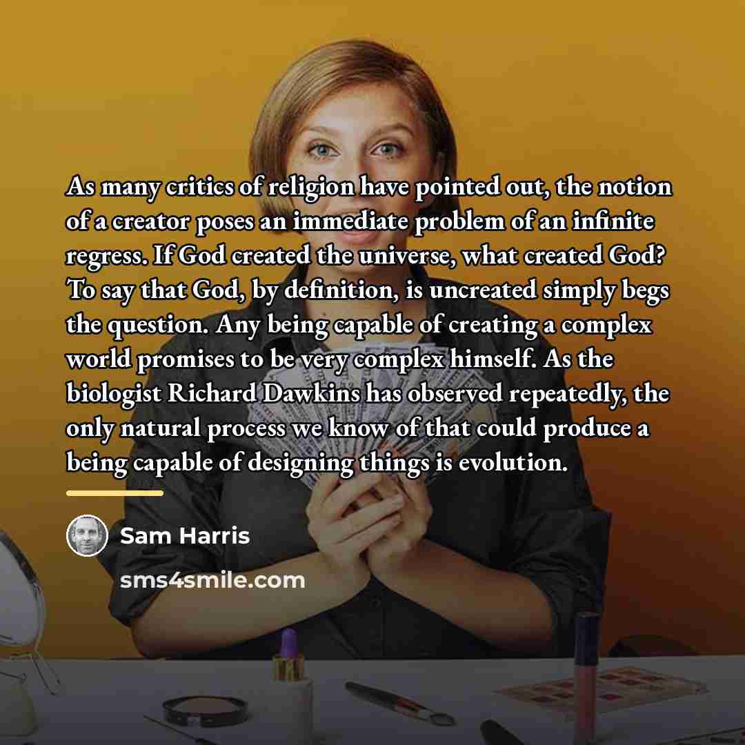 “As many critics of religion have pointed out, the notion…” quote by Sam Harris