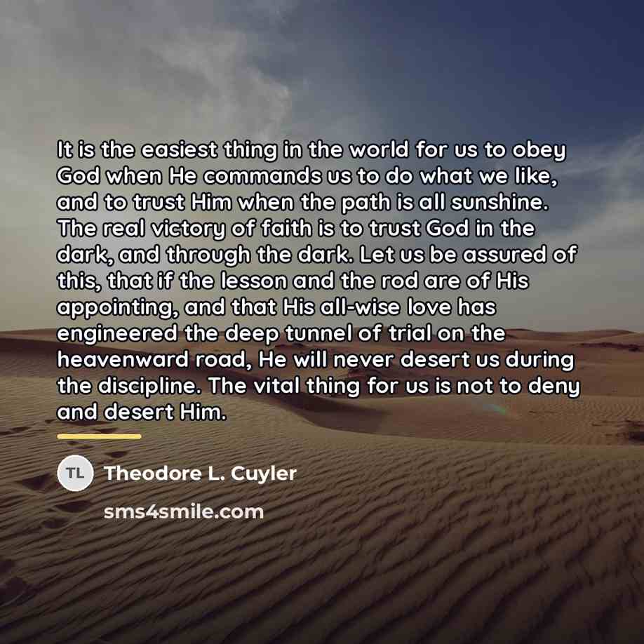 “It is the easiest thing in the world for us…” quote by Theodore L. Cuyler