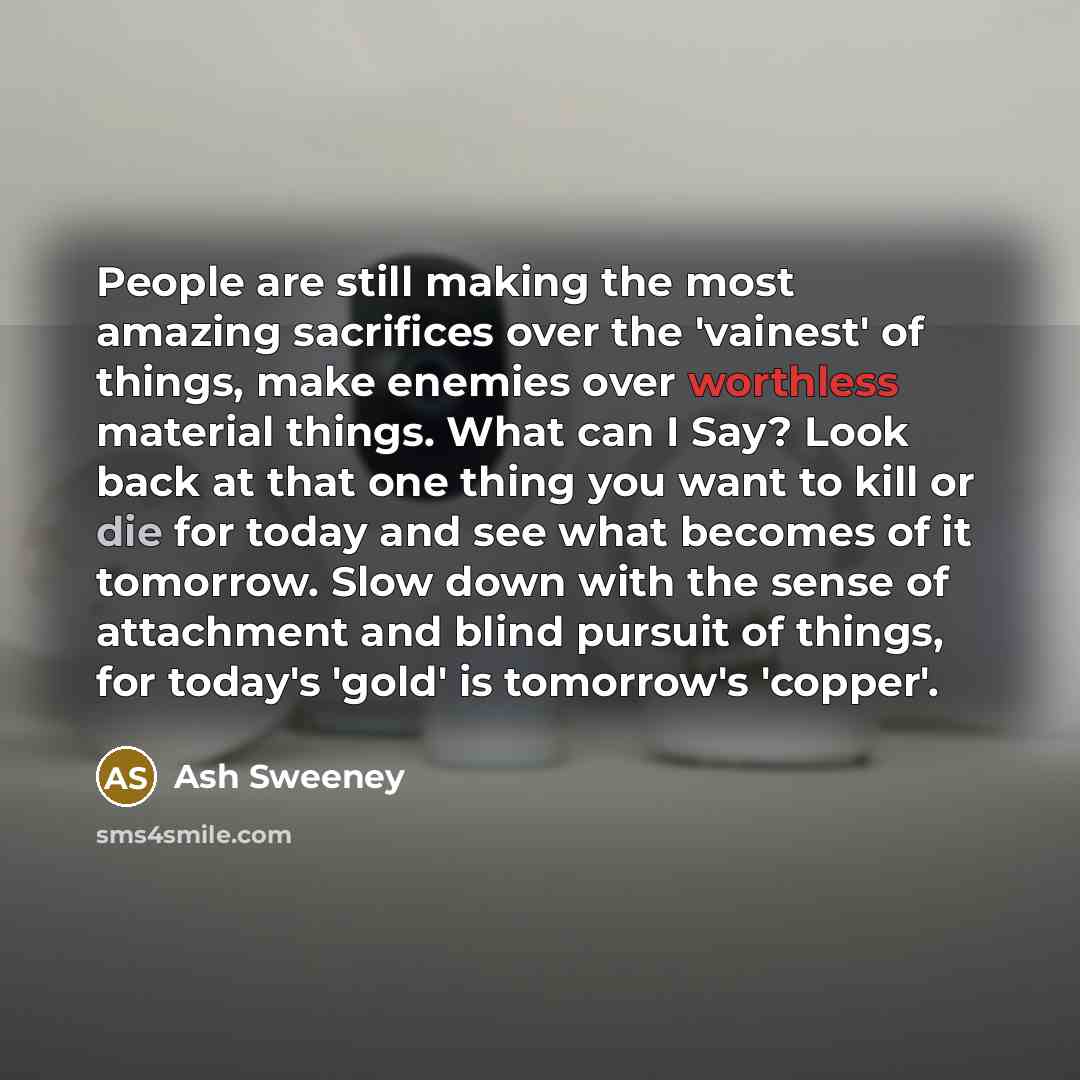 “People are still making the most amazing sacrifices over the…” quote by Ash Sweeney