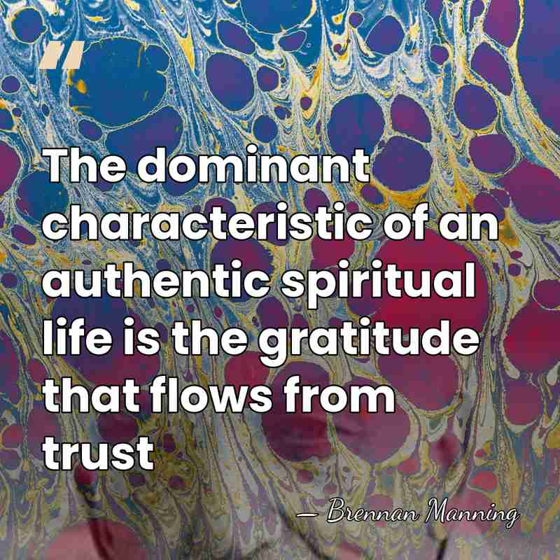 The dominant characteristic of an authentic spiritual life is the gratitude that&hellip; - Brennan Manning