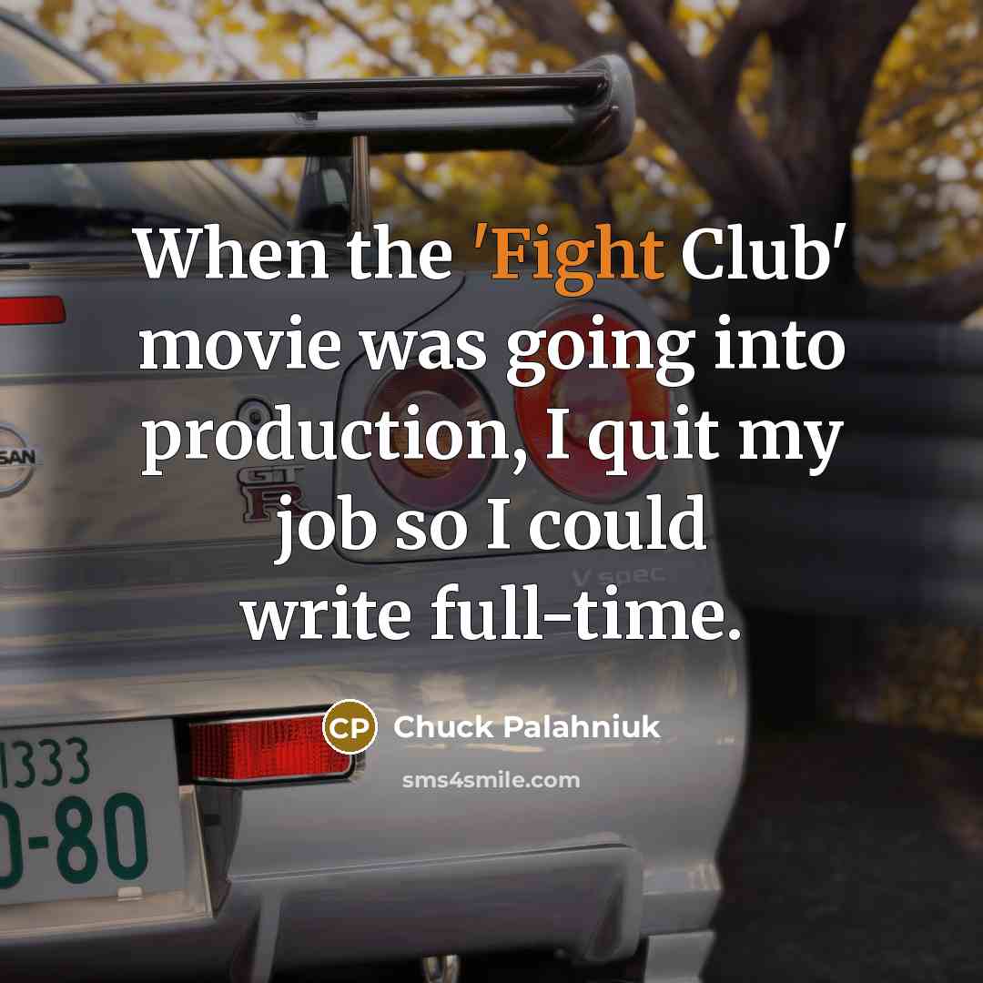 “When the 'Fight Club' movie was going into production, I…” quote by Chuck Palahniuk